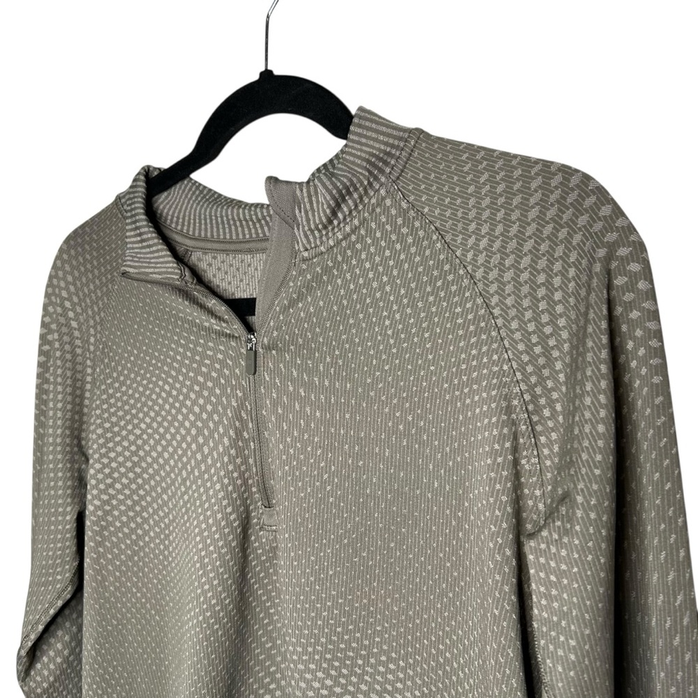 Lululemon Rest Less 1/2 Zip Pullover Sage Green Seamless Knit Size 8 Crop - Picture 3 of 14